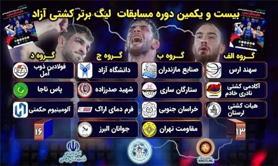 مازندران با 4 تیم در لیگ برتر کشتی آزاد