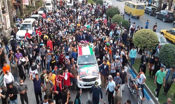 استقبال آملی ها از طلایه‌دار وزن 97 کیلوگرم کشتی فرنگی جهان