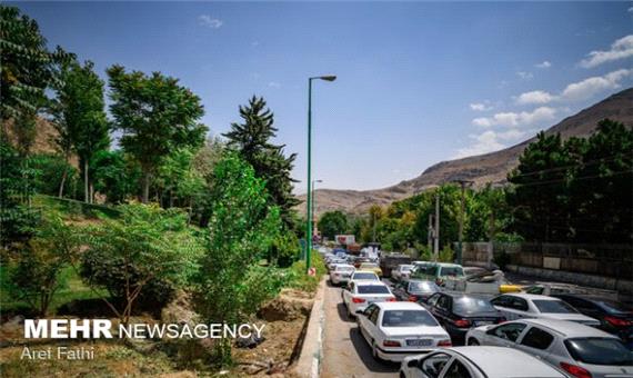 ترافیک سنگین در محور چالوس