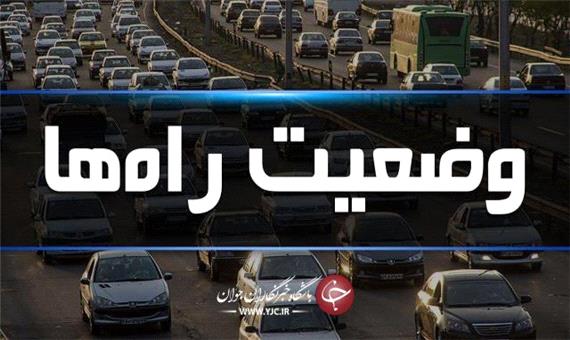 تردد روان در هراز و چالوس/ بارش برف و باران در 8 استان