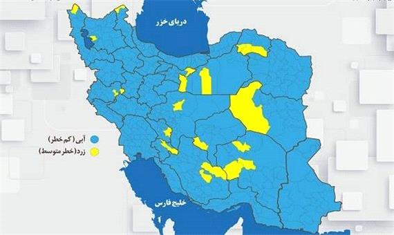 افزایش مناطق آبی در مازندران؛ 10 شهرستان زرد و 12 شهرستان آبی