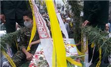 مردم چالوس از پیکر دو شهید گمنام دفاع مقدس استقبال کردند