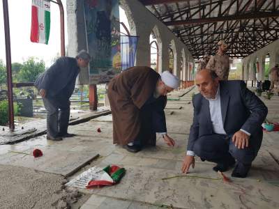 غبار روبی گلزار شهدای چالوس با حضور حسن خیریانپور