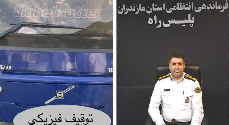 توقیف ۳ اتوبوس متخلف در محورهای کندوان و هراز