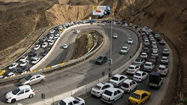 ترافیک سنگین در محور‌های چالوس و هراز