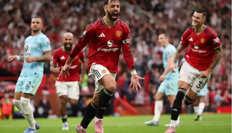 یونایتد 3-2 برنلی؛ انفجار اولدترافورد با برونو