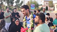 قهرمان جهانی والیبال در آغوش مردم بابل