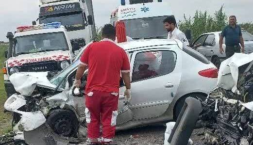 حادثه در جاده پلاژ چوباغ؛ ۵ نفر مصدوم شدند