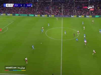 گل پنجم آیندهوون به ناپولی