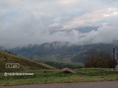 بارش نخستین برف پاییزی در ارتفاعات ساری