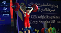 قدرت نمایی وزنه برداران کره‌شمالی در مسابقات وزنه‌برداری نظامیان جهان