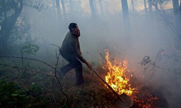 شعله ور شدن دوباره آتش در ارتفاعات چالوس
