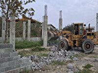 قلع و قمع ۱۱ مورد دیوارکشی غیر مجاز در جویبار