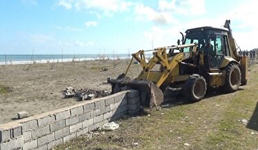 آزاد سازی یک هکتار از سواحل نوشهر