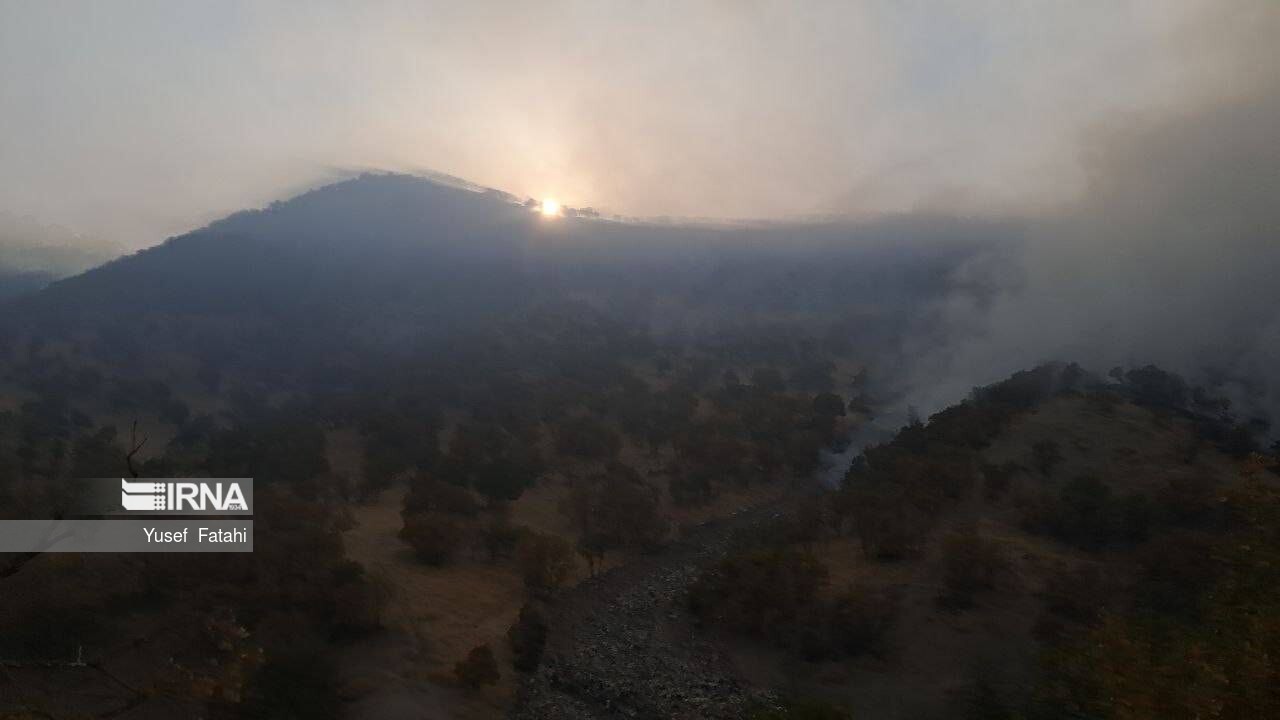 آتش‌سوزی در منطقه جنگلی «پی کمر» آمل