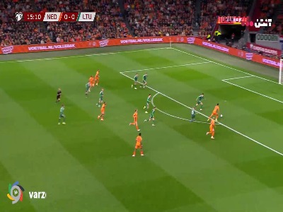 گل اول هلند توسط تیجانی ریندرز در دقیقه ۱۶