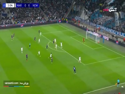 گل اول نیوکسل به مارسی توسط بارنز