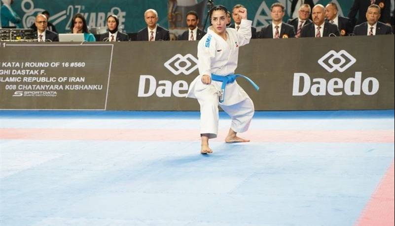 کاراته قهرمانی جهان؛ پایان کار تنها نماینده کاتای ایران با شکست مقابل حریف یونانی