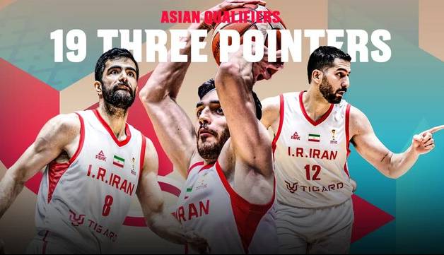 آتش بازی بسکتبال ایران با ۱۹ شوت سه‌ امتیازی