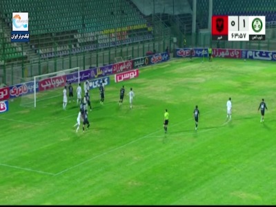 گل اول خیبر توسط مسعود محبی در دقیقه ۶۵