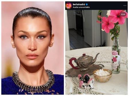 حضور گلاب و فرش ایرانی در خانه مدل مشهور