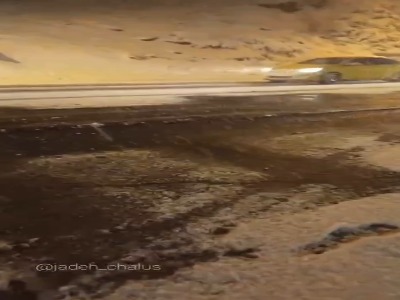 هم اکنون بارش زیبای برف در جاده چالوس؛ محدوده کندوان