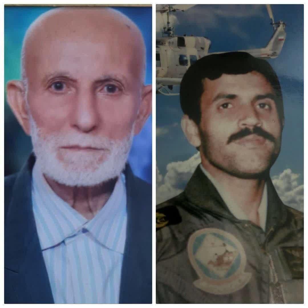 تشییع پیکر پدر خلبان شهید اسدالله پور در قائم شهر