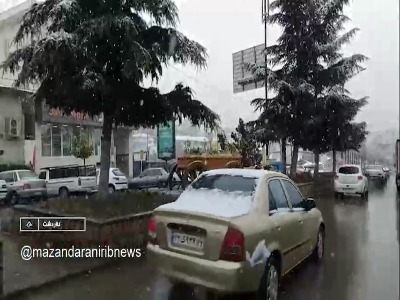 شادی شهروندان کلاردشتی از بارش برف