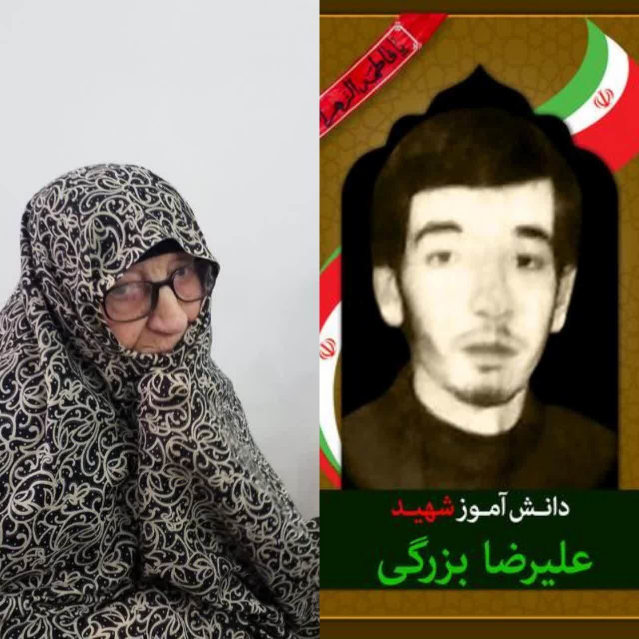 مادر شهید بزرگی در قائم شهر آسمانی شد