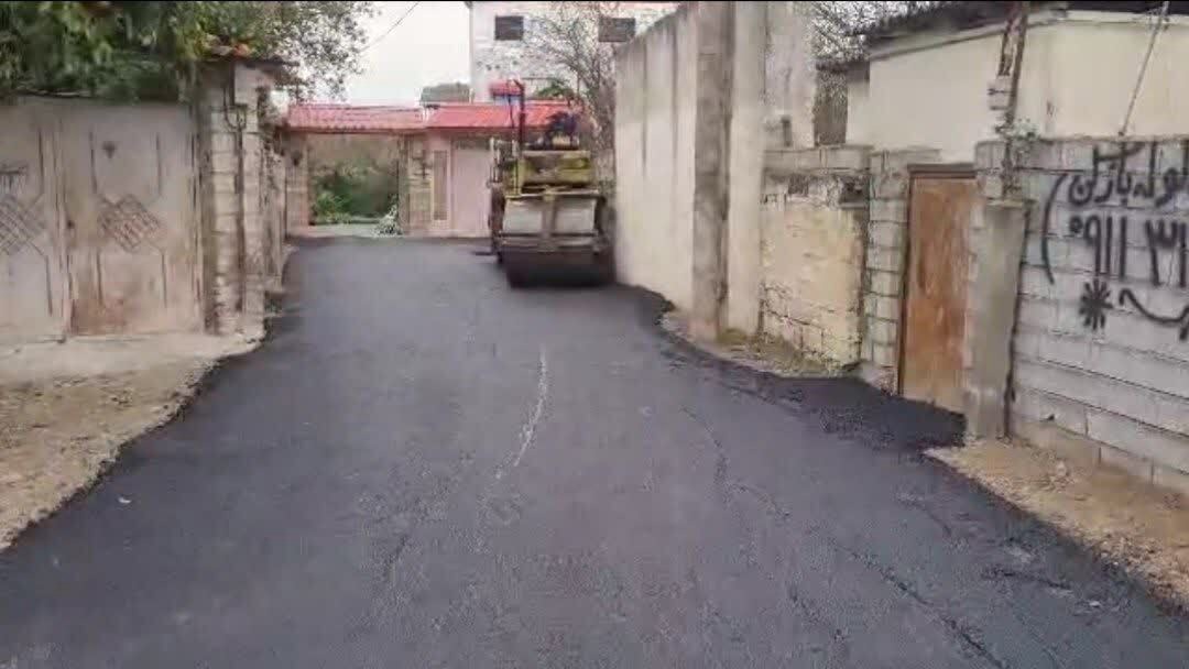 آسفالت ۳۰هزارمتر معابر شهری شهر بابکان آمل