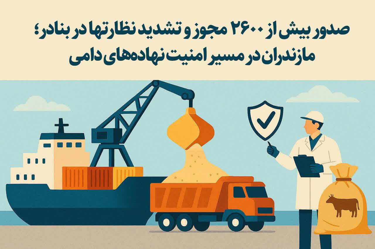 صدور بیش از ۲۶۰۰ مجوز و تشدید نظارتها در بنادر مازندران