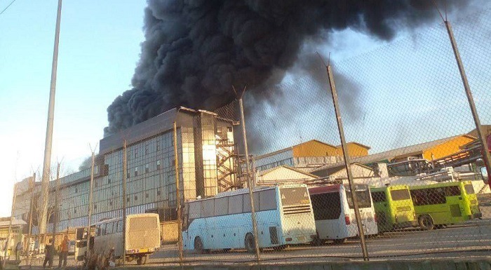 آتش سوزی درکارخانه کاله آمل