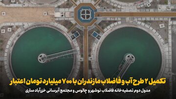 تکمیل ۲ طرح آب و فاضلاب مازندران با ۷۰۰ میلیارد تومان اعتبار