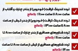 محدودیت دریایی در بنادر چارک، آفتاب و جزیره کیش به ‌دنبال ناپایداری جوی