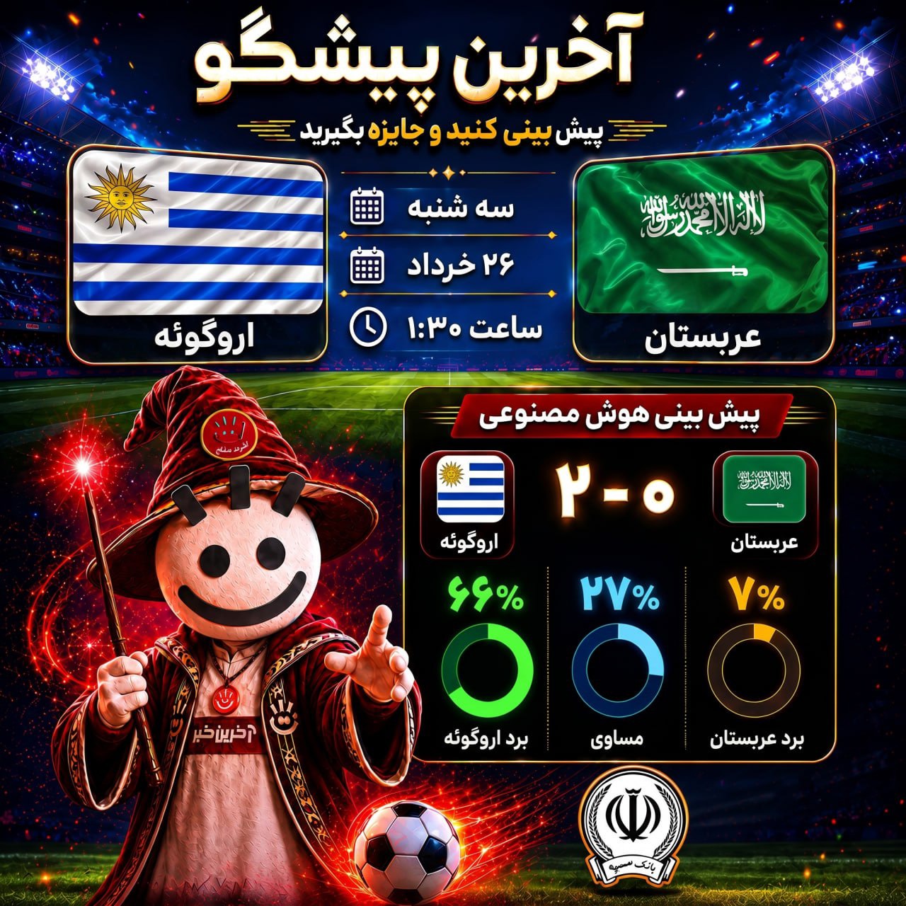 اروگوئه _ عربستان؛ یک دوئل غیرقابل‌پیش‌بینی؛ اینجا نبرد انگیزه‌هاست!