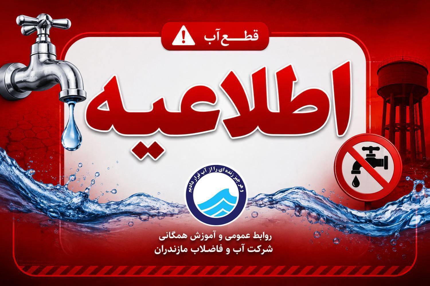 افت فشار و قطعی موقت آب در بخشی از شهر محمودآباد