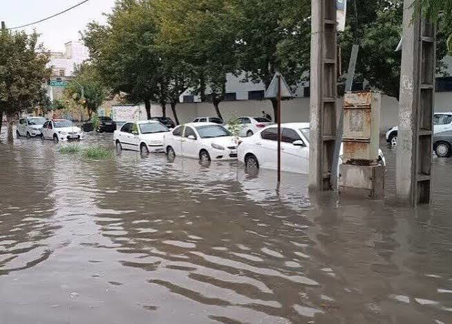 آبگرفتگی در معابر نوشهر بدون خسارت قابل توجه