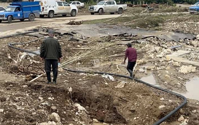 برقراری آب آشامیدنی روستای سیل زده زرین‌آباد ساری