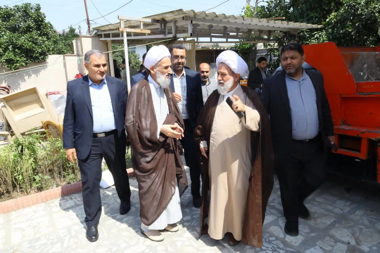 بازدید نماینده ولی فقیه در مازندران از مناطق آسیب‌دیده بهنمیر
