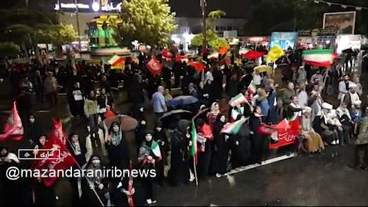 مقاومت پر شور ومنسجم مازندرانی‌ها در تجمعات شبانه