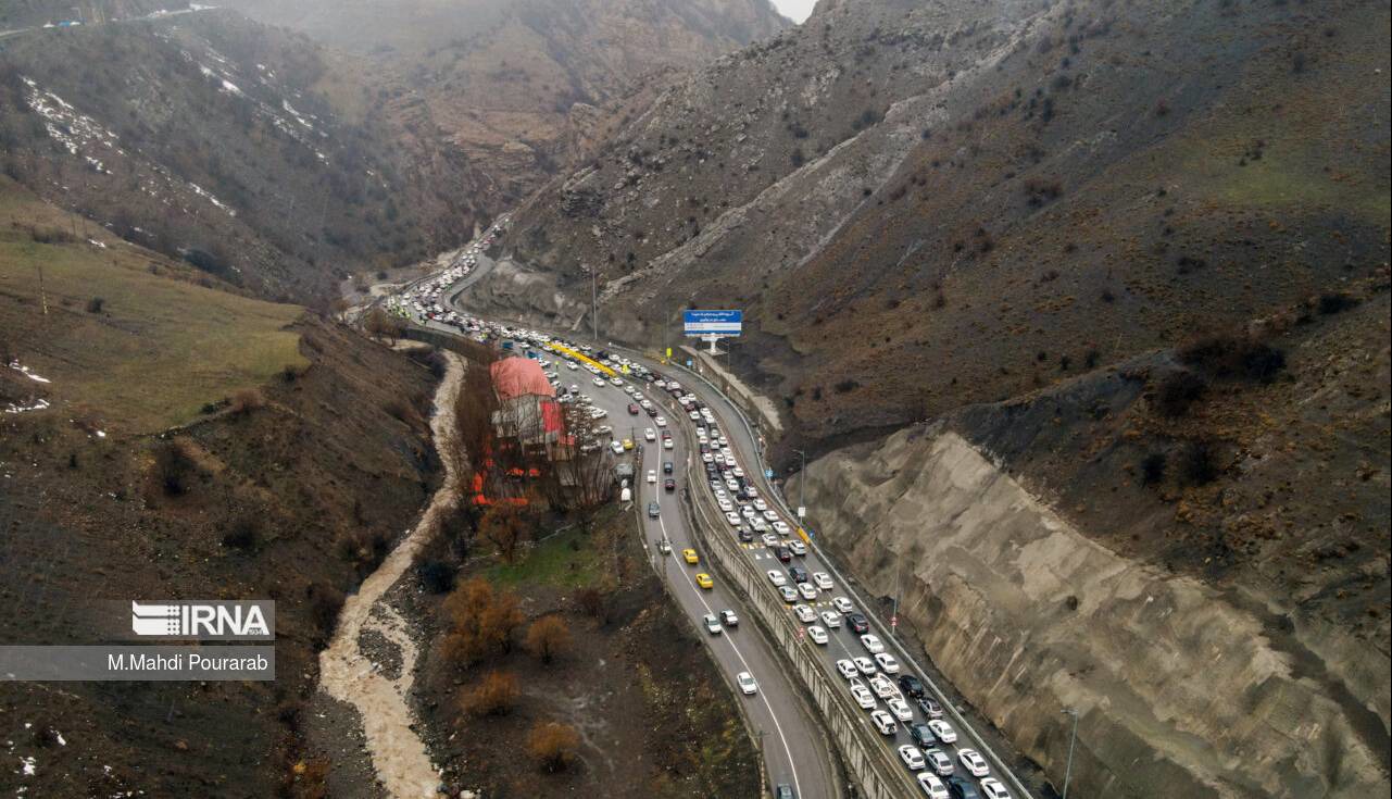 ترافیک خودرویی سنگین در جاده‌های مازندران
