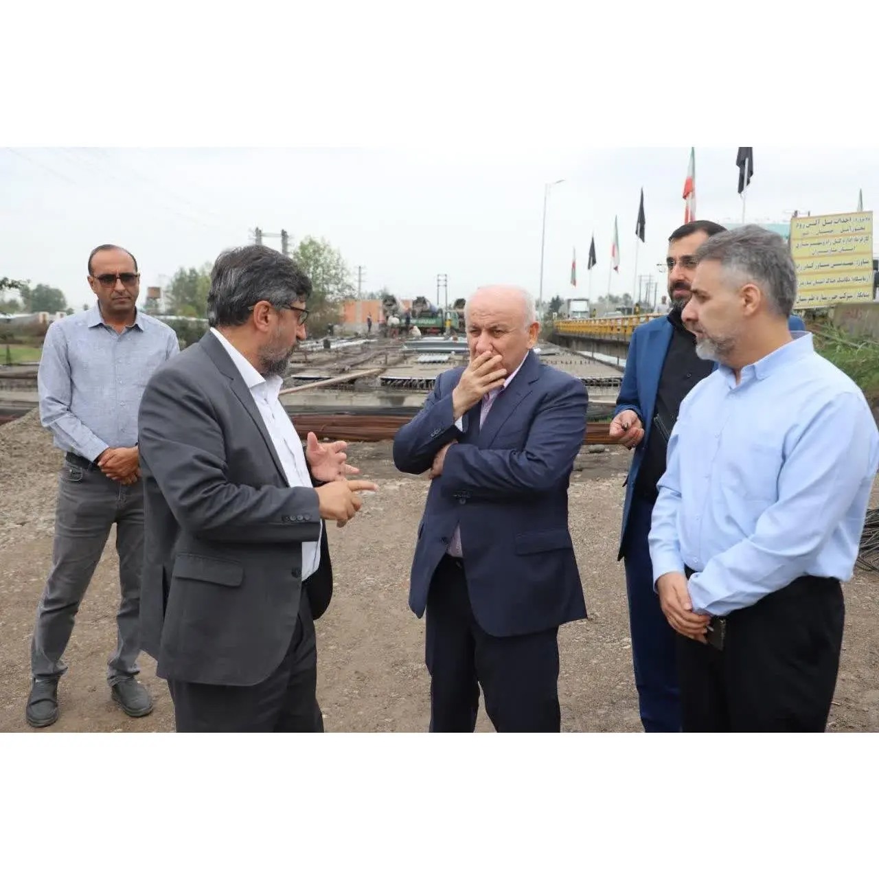 بازدید استاندار از پروژه پل آلشرود و روند پیشرفت اجرایی آن